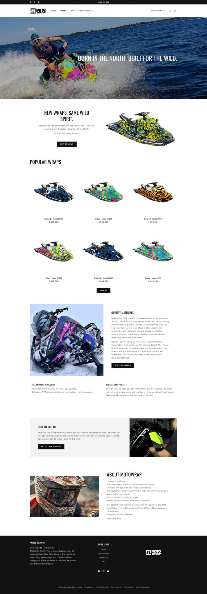 Motowraps hemsida