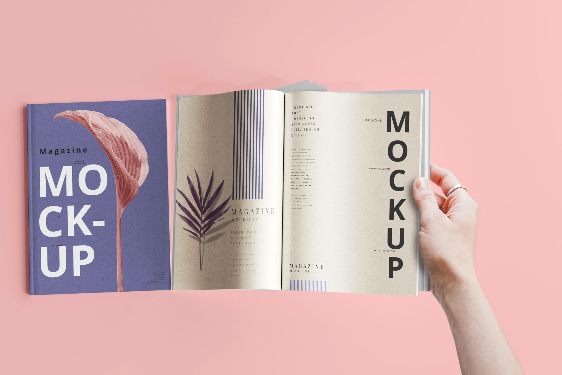 Magasin med mockups
